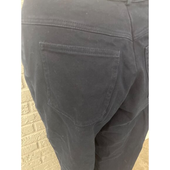 St John Women Stretch Dark Blue Jeans With Gold Tone Hardware Size 12 - Picture 5 of 8